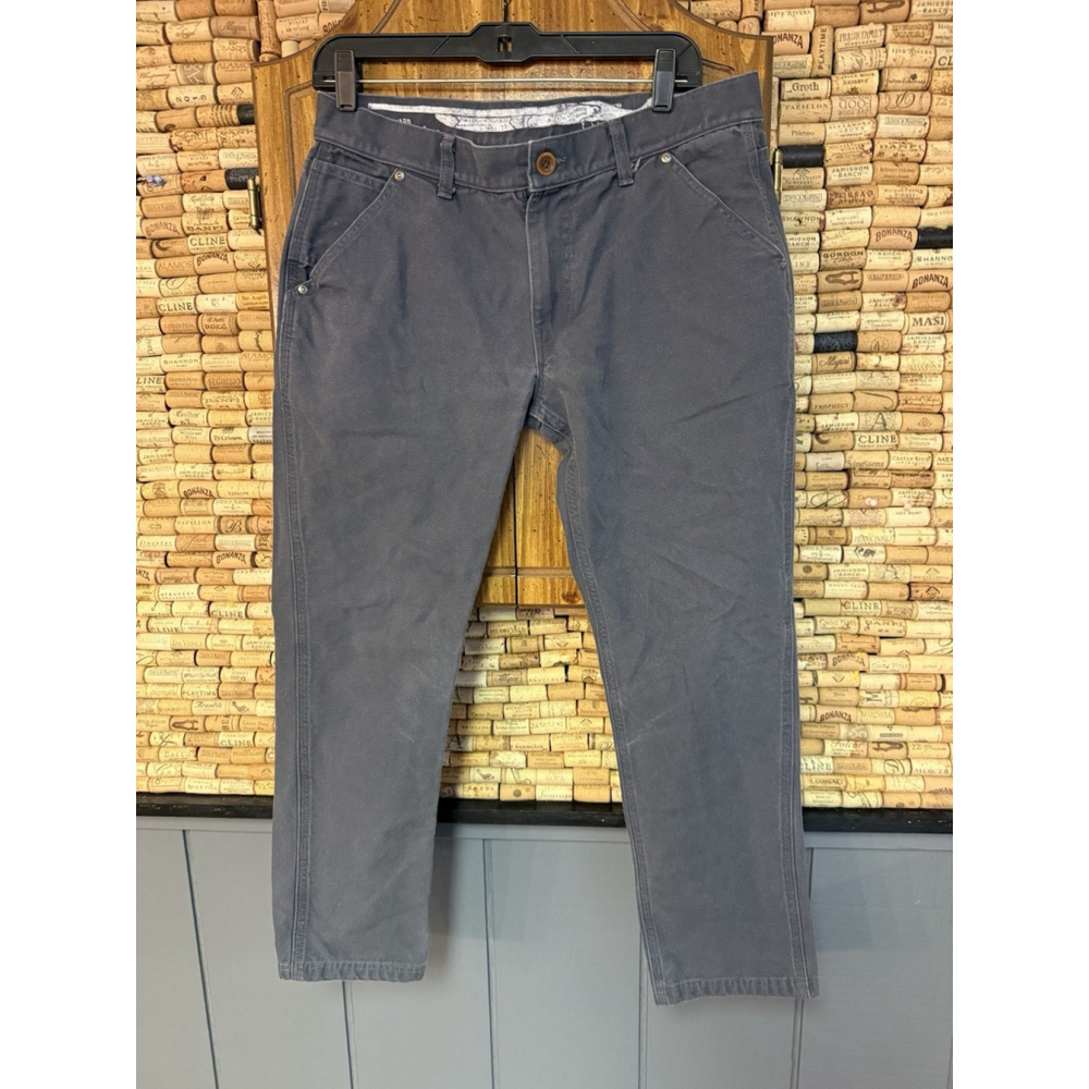 Windward Westward Japanese Canvas Grey Work Pant Size 34 Cotton Made In USA